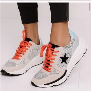 VICI White Raven Glitter Running Shoe